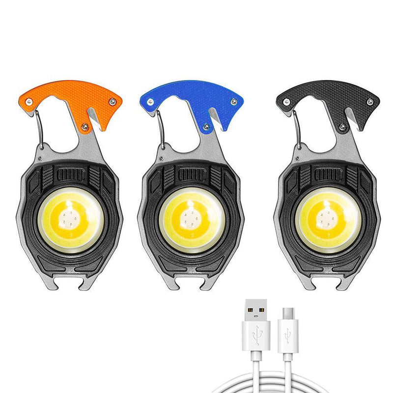 3 Gears Key Lights Portable Cob Work Lights Waterproof for Traveling (Orange)