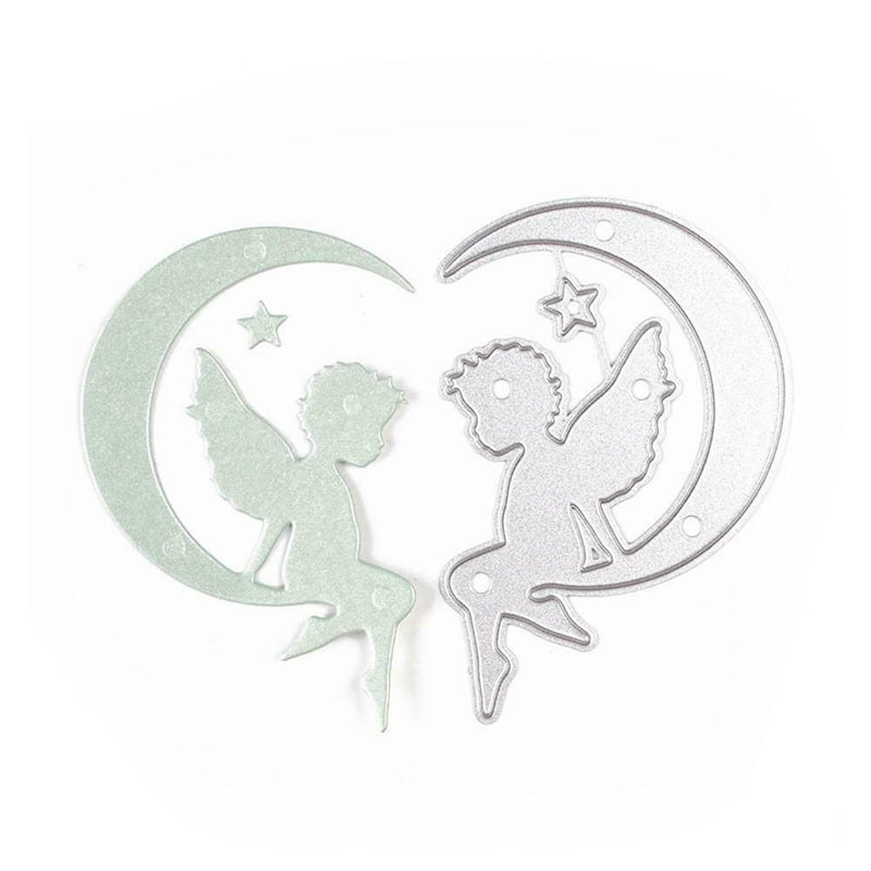 Angel on Moon Metal Cutting Dies Scrapbook Embossing Paper Craft Card Cut I2J9