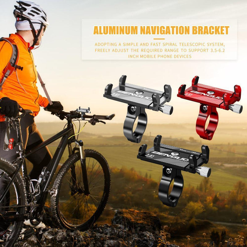 X-81 Motorcycle Bicycle Electric Scooter Handlebar Phone Holder (Red)