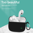 Silicone Case w/ Keychain for ZMI PurPods Pro Earbuds Charging Case (Black)