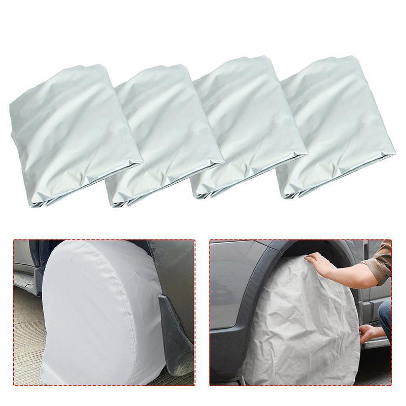 4pcs 30-31"" Aluminum Film Tire Covers Sun Protectors for Car Truck RV SUV