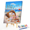 Beach Conch Drawing Frameless DIY Oil Paint by Numbers Canvas Home Decor