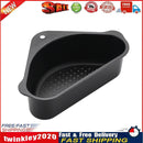 Stainless Steel Triangular Drain Basket Holder Kitchen Sink Filter (Black) Newly