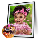 DIY Diamond Painting Kits Full Round Drill Curly Hair Girl Home Decoration