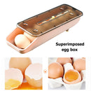 Kitchen Containers Egg Storage Box Fresh Keep Refrigerator Egg Tray ( pink)