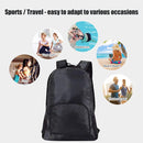 20L Men Women Backpack Folding Lightweight Trekking Travel Rucksack (Black)