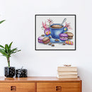 11CT Full Cross Stitch Coffee Dessert Stamped DIY Cotton Printed Wall Needlework