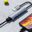 UHB01 Multi USB Splitter HUB Laptop 4 Ports USB 3.0 Expander Power Adapter