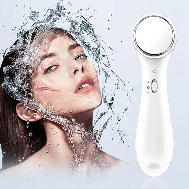 Ultrasonic Ion Face Lifting Beauty Device Skin Care Facial Massager (White)