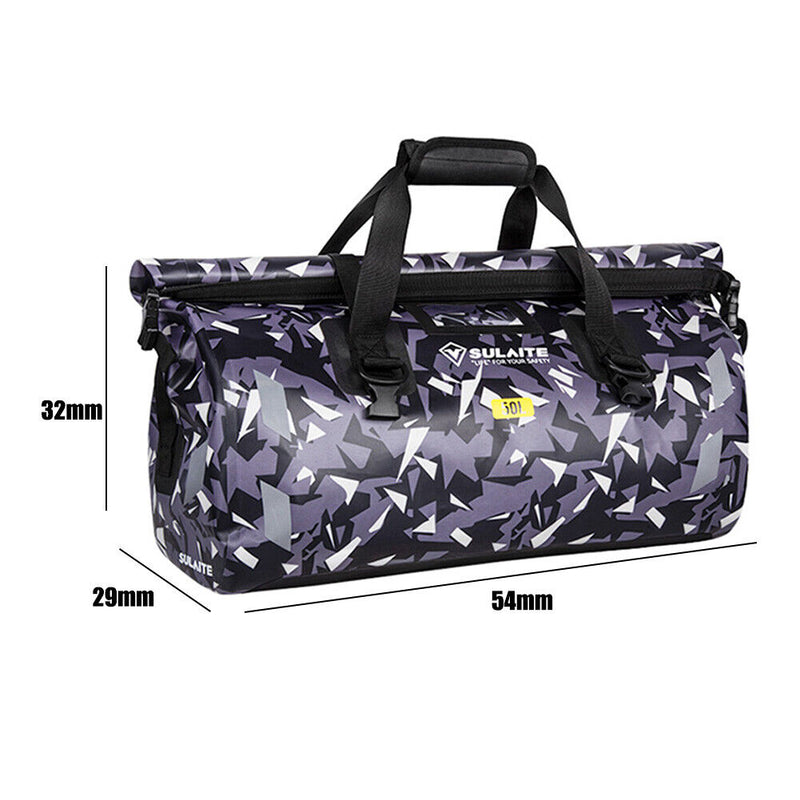 SULAITE Waterproof 50L Motorcycle Tail Saddle Bag 600D Nylon Rear Seat Backpack