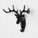 Self-Adhesive Wall-Mounted Hook Antler Horns DIY Hanger Wall Rack (Black) Newly