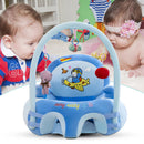 Infant Sofa Seat Skin Plush Safety Seat Chair Without Cotton (Dark Blue) Newly
