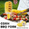 Steel Corn BBQ Forks Outdoor Party Kitchen Tool Yellow T3W8