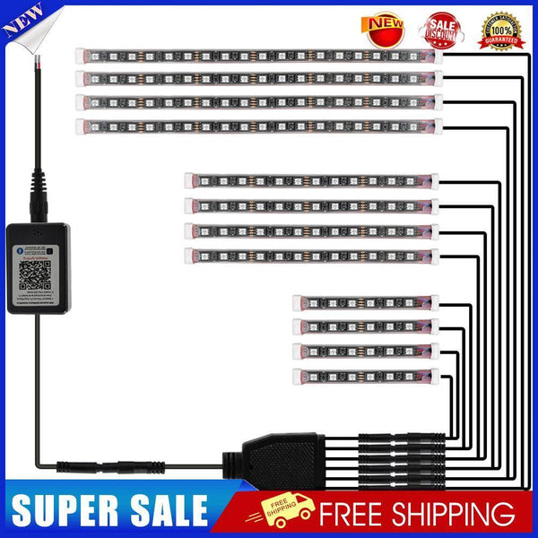 Motorcycle Neon Lights Bar Motorbike Rhythm RGB APP Control Lamp (1 for 12)