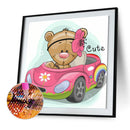 5D Cartoon Bear Pattern Diamond Painting Full Round Drill Rhinestone Gift