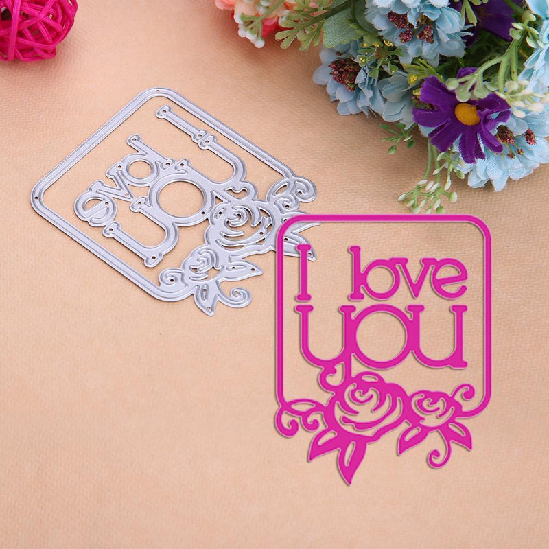I Love You Cut The Stencil Scrapbooking Paper Embossing DIY Album Kar