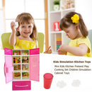 Mini Kids Kitchen Pretend Play Cooking Set Children Simulation Cabinet Toys