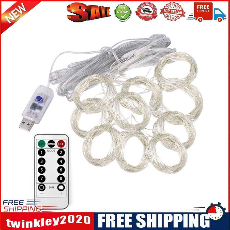 300LED String Lights 8 Modes Remote Control Waterproof for Curtain Decor