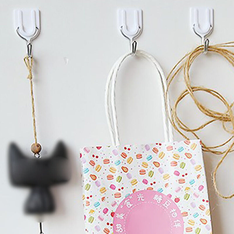 6pcs Viscose Hook Strong Wall Stickers Towel Holder Kitchen Bathroom Home Gadget