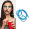 Novelty Eyeglasses Drinking Straw for Kids Birthday Party Supplies (Blue) Newly