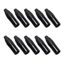 10pcs DIY Microphone XLR 3Pin Male Plug Connector Cable Solder Plug MIC Ada