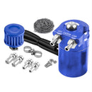 Car Baffled Oil Catch Can Tank Kit with Air Filter Pants Cleaner Fuel Reservoir