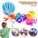 Split Color Mixing Cups for Paints Art Tool 5 Channels Pouring Cup Blue (9)