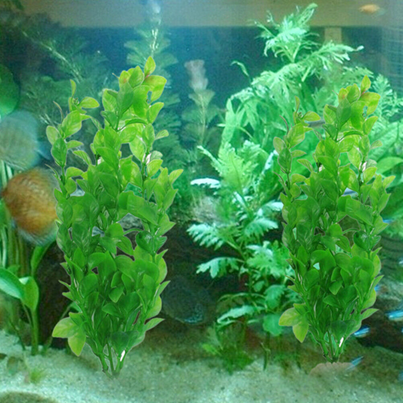 3PCS Artificial Plastic Underwater Grass Green Plant for Fish Tank Aquarium