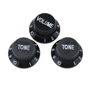 3pcs Plastic Electric Guitar Bass Volume Knob Potentiometer Caps(Black) Newly