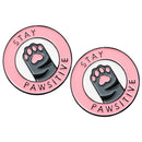 Jacket Lapel Letters Badges Enamel Pins Brooch Pins Cat Paw Stay Pawsitive