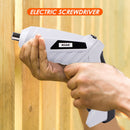 Electric Screwdriver Rechargeable Power Drill Screw Installation (White) Newly
