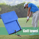 Golf Towel 41x54cm Tri-Fold Microfiber Waffle Towel Sweat-absorbent (Blue) Newly
