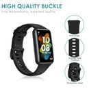 Silicone Strap for Huawei Band 7 Watch Bracelet Wrist Watchband (Black)