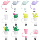 Cartoon Plugs Cover Silicone Straw Plug Drinking Dust Cap Cup Accessories