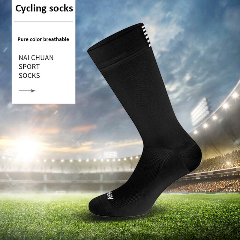 Compression Socks Men Women Sports Cycling Running Breathable Socks (Black)