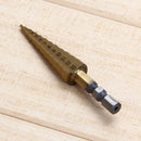 Practical Unique Titanium Coated 3-13MM 11Step Drill 1/4" HSS Sec
