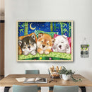 Dog 5D DIY Full Round Drill Diamond Painting Rhinestone Picture Kits Wall Decor