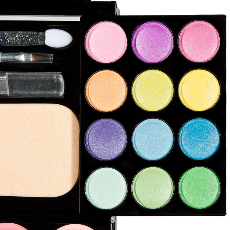 Makeup Palette Set Eyesshadow Foundation Blusher Puff + 20Pcs Powder Brush-109275