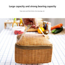 Rattan Portable Lunch Bag Insulated Thermal Camping Picnic Food Container Newly