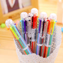 Multicolor Ballpoint Pen - 0.5mm 6 in 1 Retractable Pens for Office School Newly