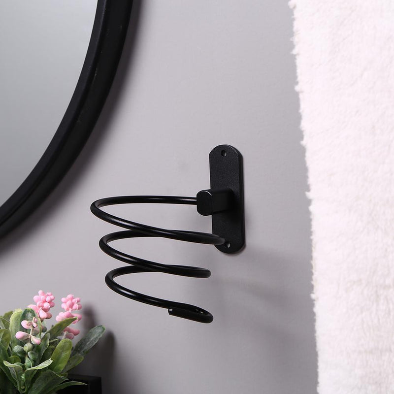 Hair Dryer Holder Blower Bracket Hanging Bathroom Accessories (Black) Newly