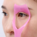 3-In-1 Eyelash Comb Template Mascara Shield Make Up Brush Applicator Tool