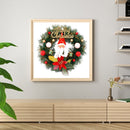 Full Round Drill Diamond Painting Kit Festive Wreath Rhinestone Drawing Decor