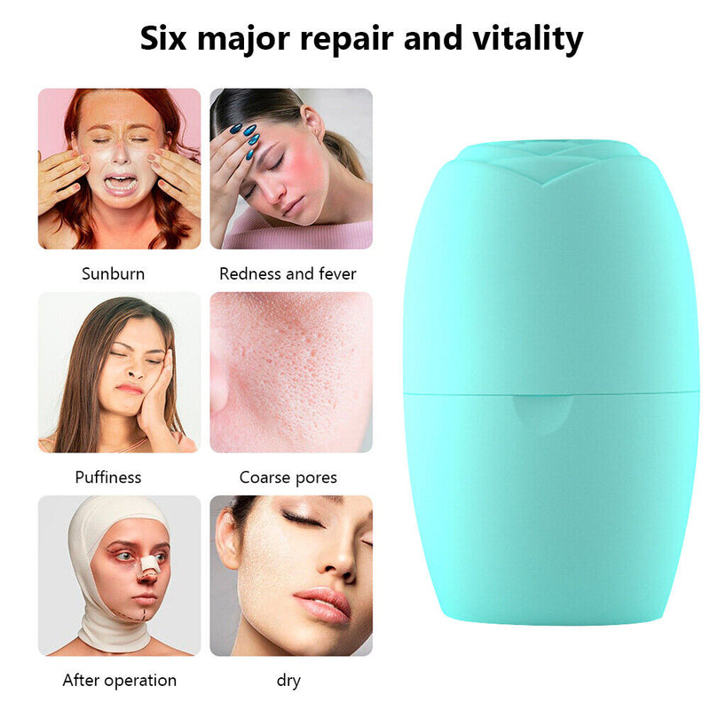 Silicone Ice Ball Face Massager Skin Care Lifting Contouring Tools (Green) Newly