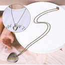 Three-dimensional Carving Photo Picture Locket Necklace Pendant Heart Shaped
