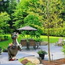 Dinosaur Eating Gnomes Garden Statue Outdoor Art Sculpture for Patio (S) Newly
