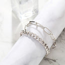 2pcs Double Layers Thick Chain Anklet Punk Foot Ankle Bracelet Wemen Men Je