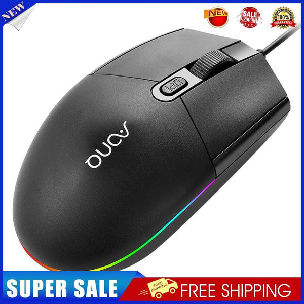 Computer Laptop USB RGB Wired Mouse DPI Adjustable Office Smooth Game Mouse