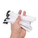 10pcs Fishing Rod Tie Strap Suspenders Fastener Hook Loop Ties Belt (White)