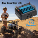 Waterproof 35A Brushless ESC Speed Controller for 1/16 1/18 RC Truck Blue Newly